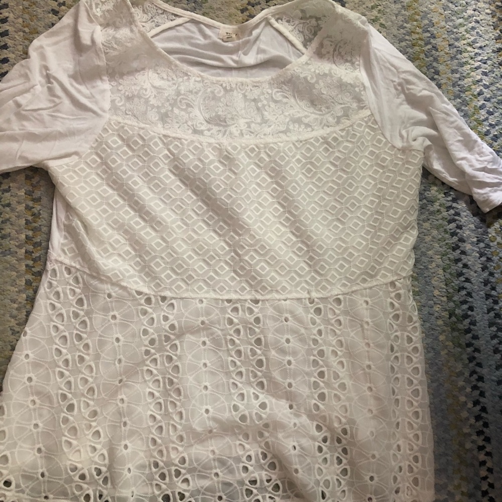 TINY lace eyelet top